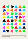 Multicolored geometric bauhaus poster. Modern Art. Royalty Free Stock Photo